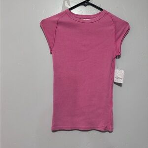 We The Free Vibrant Pink Ribbed Top